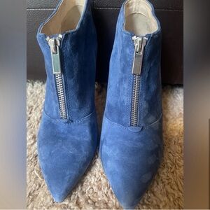 Aldo blue suede bootie 7.5